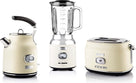 Westinghouse Retro waterkoker + broodrooster 2 sleuven + blender - wit