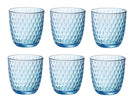 Bormioli Rocco Waterglazen Slot - Blauw - 290 ml - 6 stuks