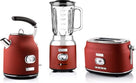 Westinghouse Retro waterkoker + broodrooster 2 sleuven + blender - rood