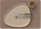 LIND DNA Placemats Nupo - Leer - Truffle - 45 x 35 cm - 2 Stuks