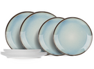 Cosy & Trendy Serviesset / Bordenset Fez Blauw - 8-delig / 4 personen - 4 dinerborden en 4 ontbijtborden