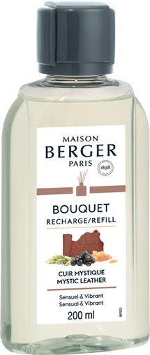 Recharge Maison Berger - pour bâtonnets parfumés - Cuir Mystique - 200 ml