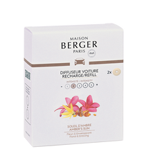 Recharge Maison Berger - pour parfum voiture - Soleil d'Ambre - 2 Pièces