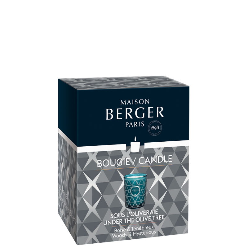 Bougie parfumée Maison Berger Geode Bleue Sous l'Olivier