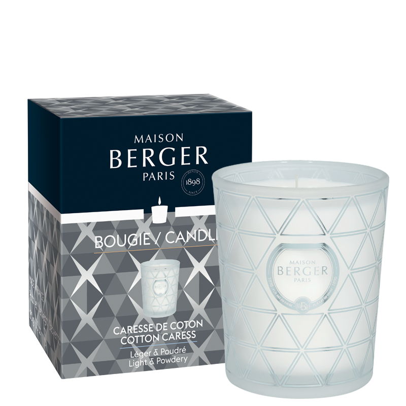 Bougie parfumée Maison Berger Geode Givrée Caresse de Coton