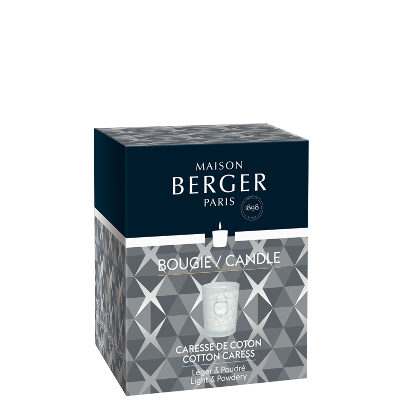 Bougie parfumée Maison Berger Geode Givrée Caresse de Coton