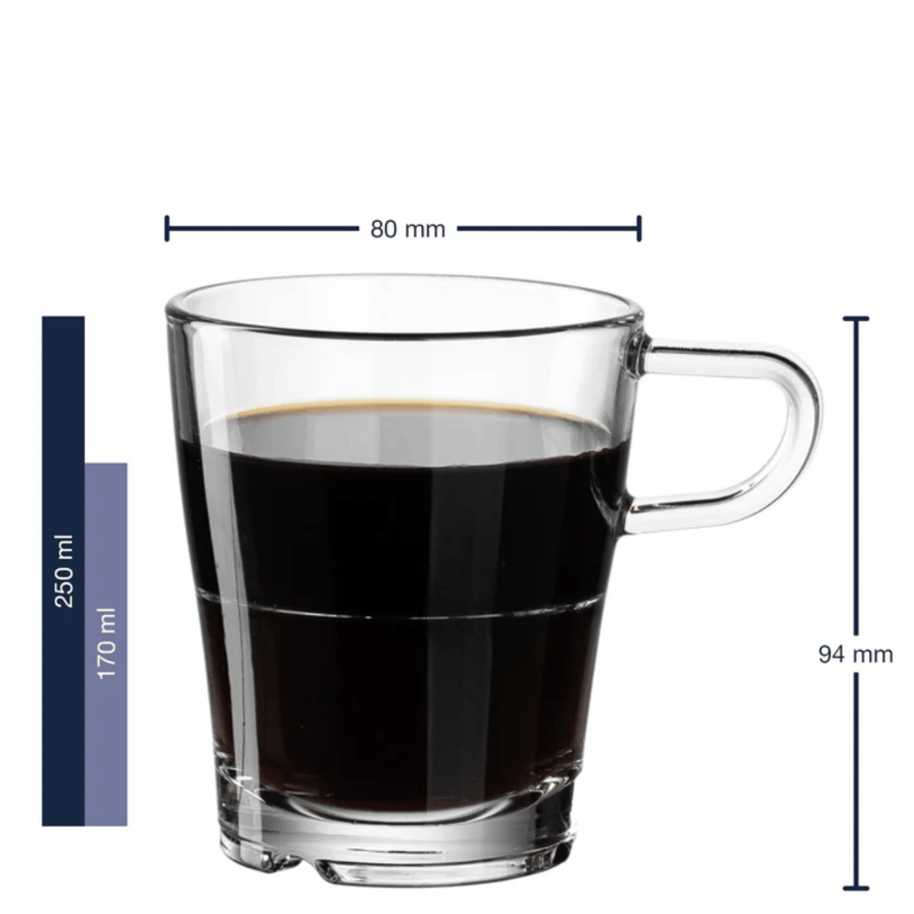 Leonardo Koffieglazen Senso - Stapelbaar - 250 ml - 6 stuks