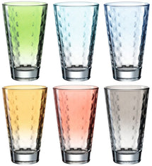 Leonardo Verres à long drink optique - Pastel - 300 ml - 6 pièces