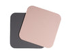 Jay Hill Coasters - Cuir Vegan - Gris / Rose - double face - 10 x 10 cm - 6 Pièces