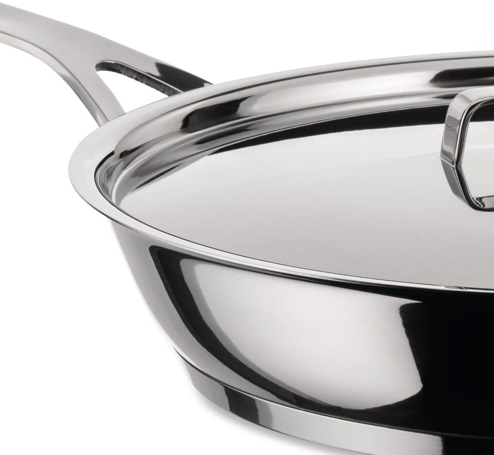 Alessi Koekenpannenset Pots&Pans AJM110 - ø 24 cm en ø 28 cm - door Jasper Morrison - Zonder anti-aanbaklaag