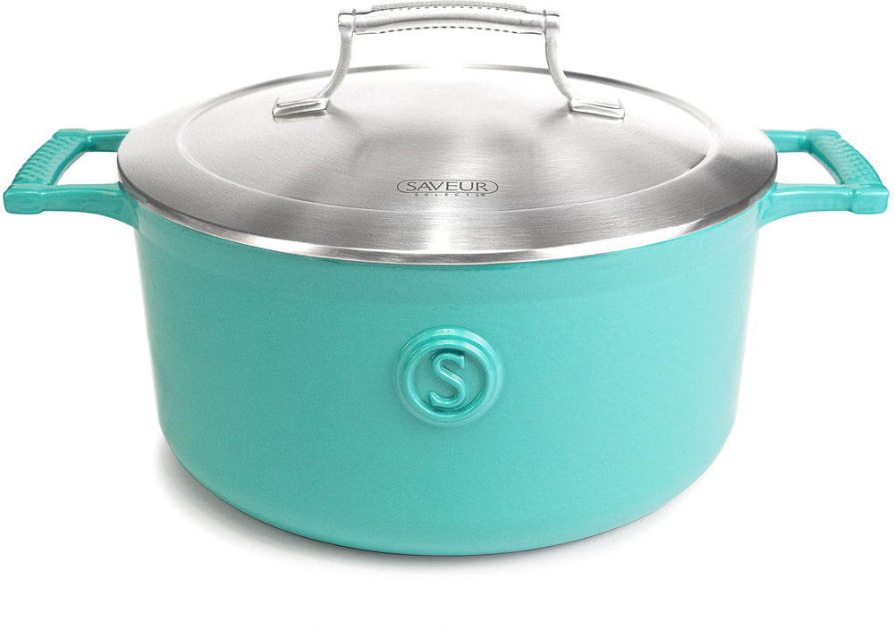 Saveur Selects Casserole Voyage - Saveur Bleu - ø 25 cm / 4,7 litres - revêtement antiadhésif émaillé