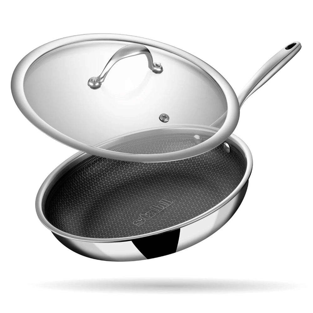 Stahl Cookware Koekenpan Hybrid 20 cm - Inclusief Glazen Deksel