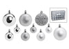 Set Boules de Noël Sareva Argent ø 3, 4 et 6 cm - 100 pièces