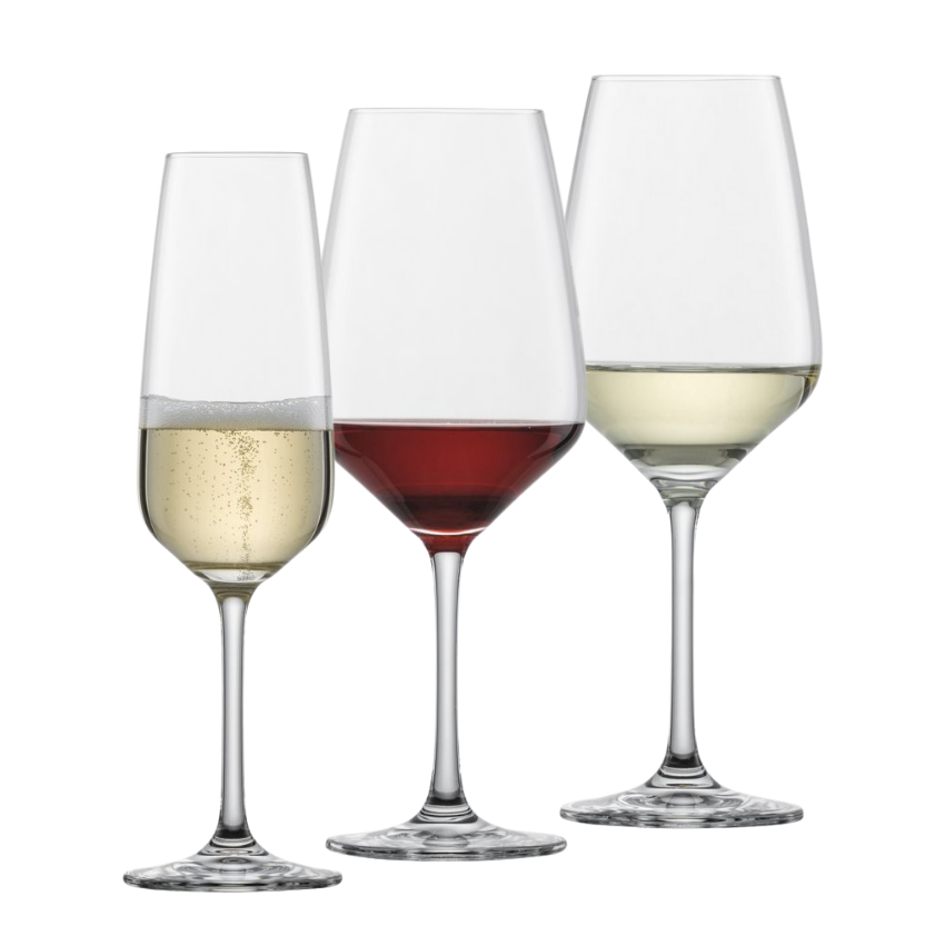 Ensemble de verres à vin Schott Zwiesel (verres à champagne, verres à vin blanc et verres à vin rouge) Goût - Ensemble de 18 pièces