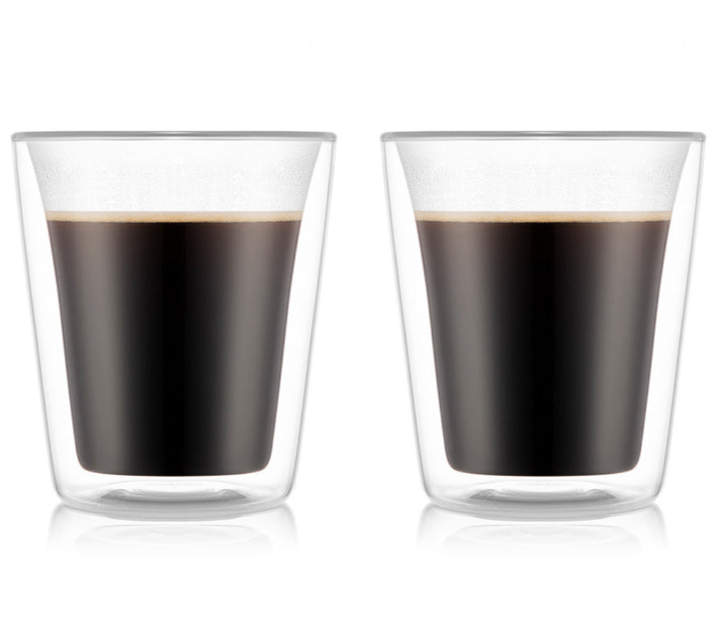Bodum Dubbelwandige koffie- / theeglazen Canteen - gepatenteerd ventiel - 200 ml - 2 stuks