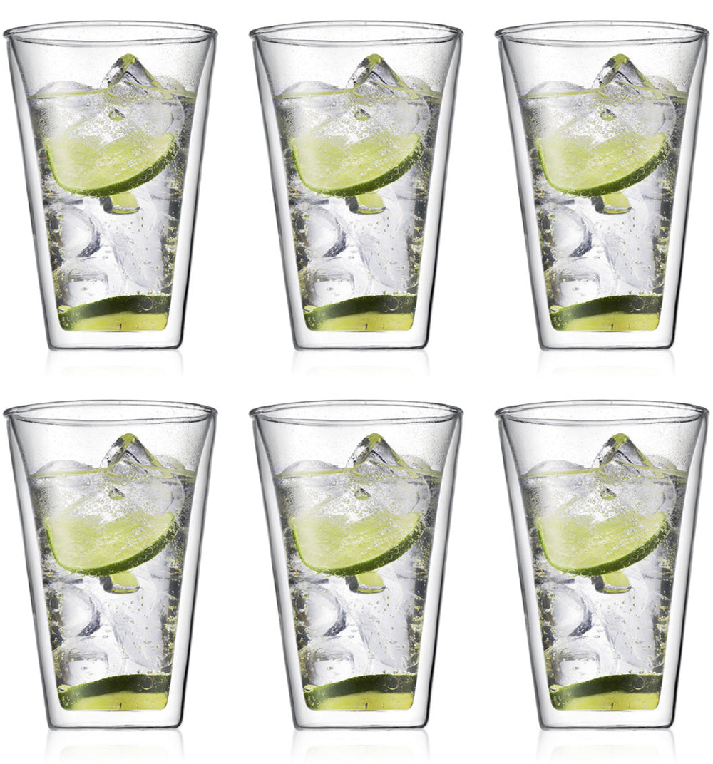 Bodum Dubbelwandige latte macchiato glazen Canteen - gepatenteerd ventiel - 400 ml - 6 stuks