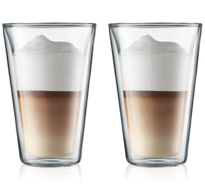 Bodum Dubbelwandige latte macchiato glazen Canteen - gepatenteerd ventiel - 400 ml - 2 stuks