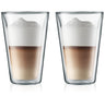 Bodum Dubbelwandige latte macchiato glazen Canteen - gepatenteerd ventiel - 400 ml - 2 stuks