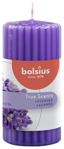 Bougie Pilier Bolsius True Scents Lavande - 12 cm / ø 6 cm