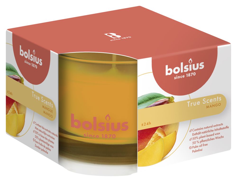 Bolsius Geurkaars True Scents Mango - 6 cm / ø 9 cm