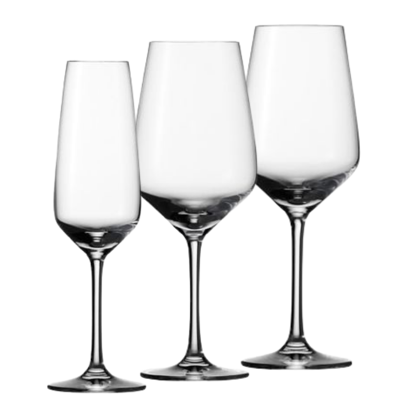 Ensemble de verres à vin Schott Zwiesel (verres à champagne, verres à vin blanc et verres à vin rouge) Goût - Ensemble de 18 pièces