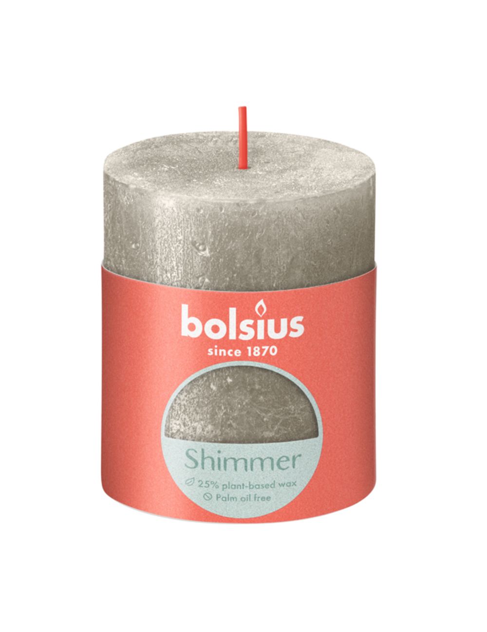 Bougie Pilier Bolsius Shimmer Champagne - 8 cm / ø 7 cm