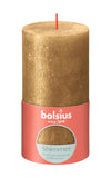 Bougie Pilier Bolsius Shimmer Or - 13 cm / ø 7 cm