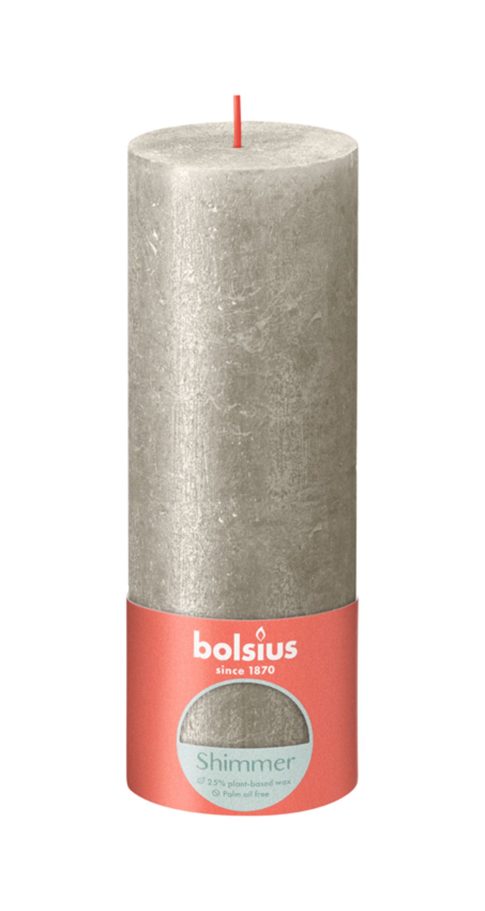 Bougie Pilier Bolsius Shimmer Champagne - 19 cm / ø 7 cm