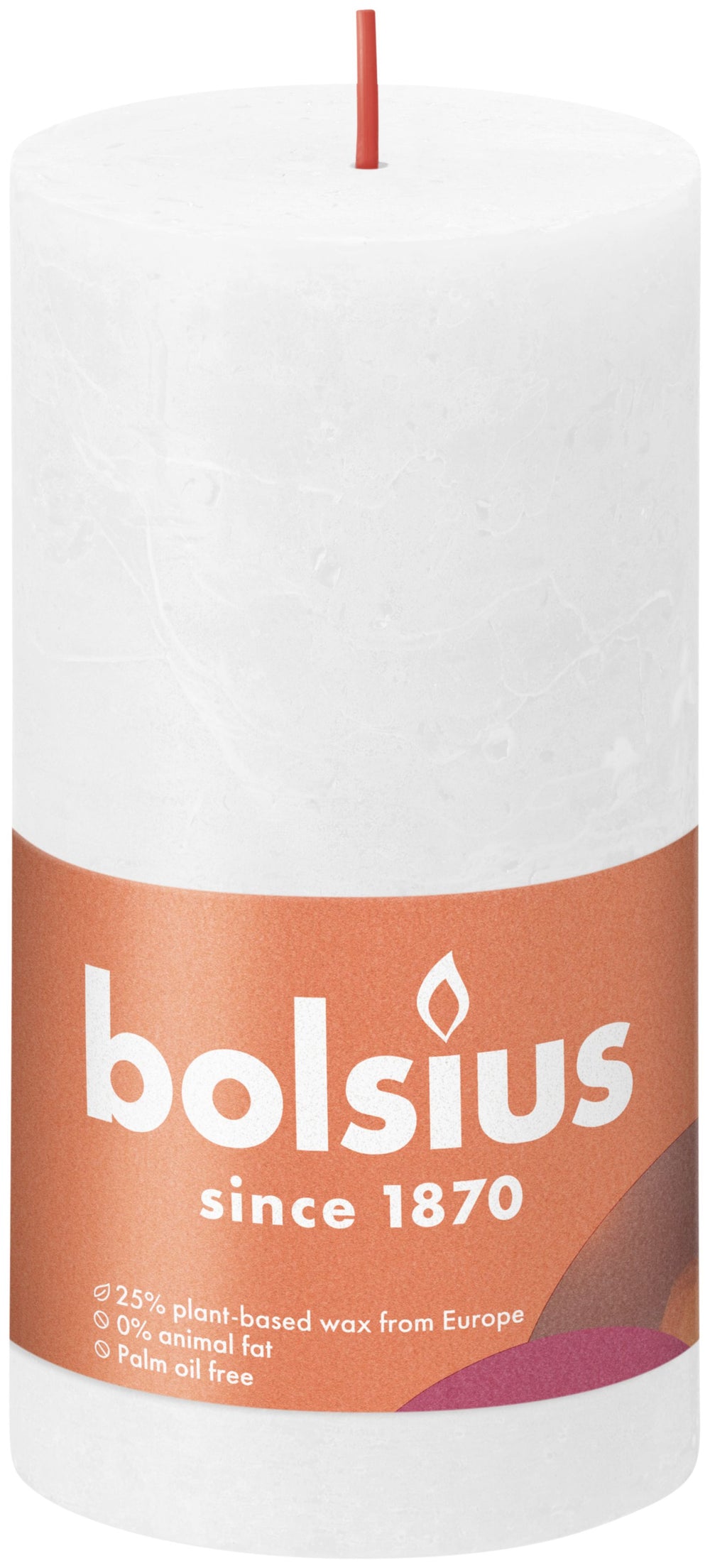 Bolsius Stompkaars Rustiek Cloudy White - 13 cm / ø 7 cm