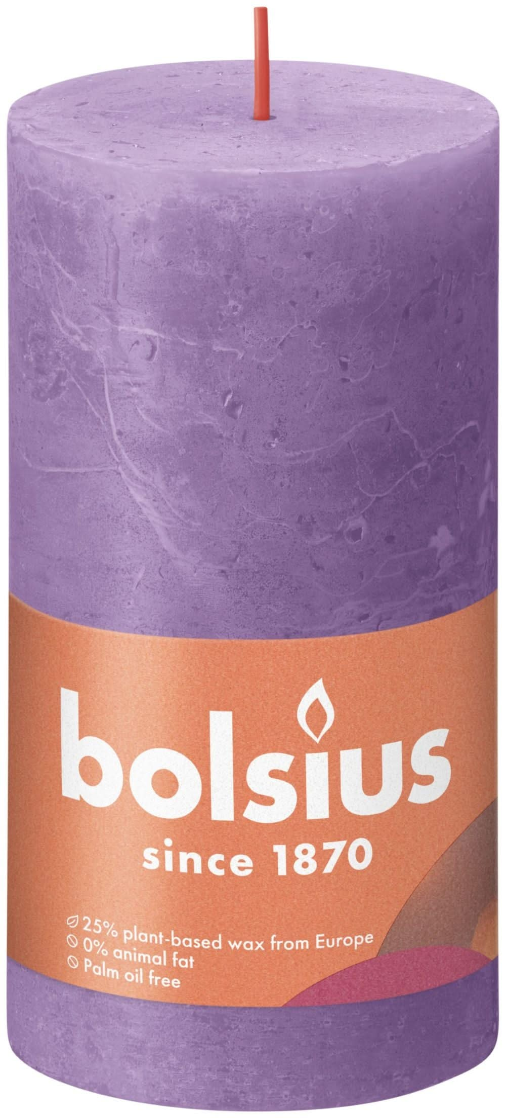 Bougie Pilier Bolsius Rustique Vibrant Violet - 13 cm / ø 7 cm