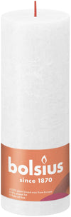 Bougie cylindrique rustique Bolsius Cloudy White - 19 cm / ø 7 cm