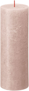 Bougie cylindrique rustique Bolsius Misty Pink - 19 cm / ø 7 cm