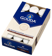 Gouda Waxinelichtjes Wit - 30 stuks