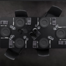 Villeroy & Boch Serviesset Manufacture Rock - Zwart 12-delig / 4 personen - 4 dinerborden, 4 ontbijtborden & 4 pastaborden