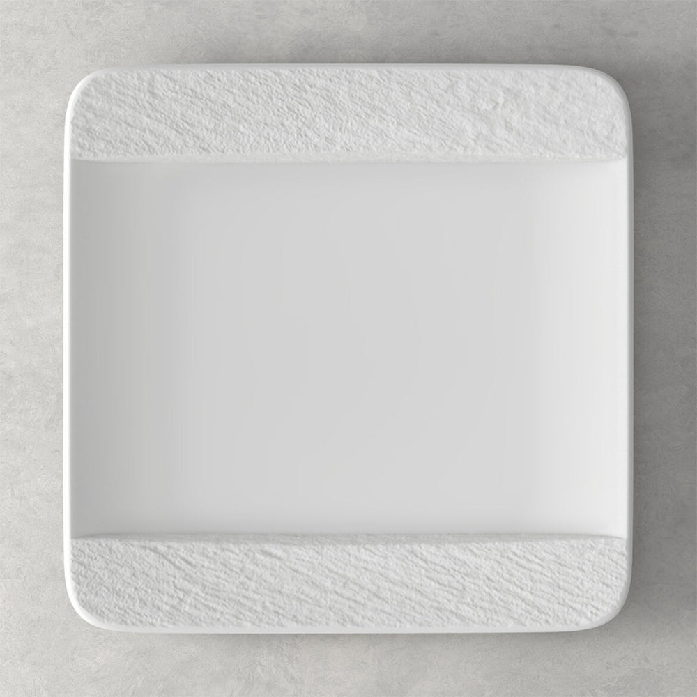 Assiette de dîner Villeroy & Boch Manufacture Rock - Blanc - 28 x 28 cm