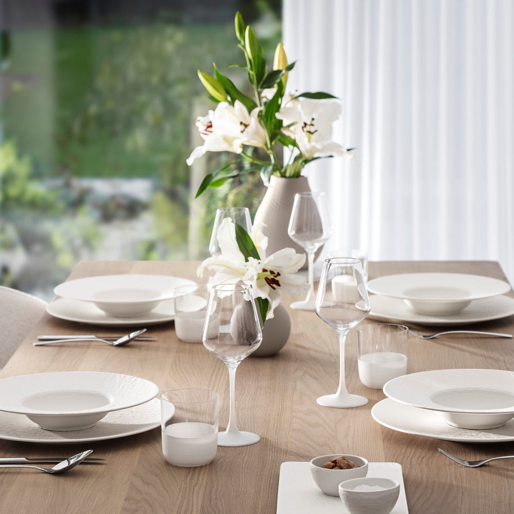 Villeroy & Boch Serviesset Manufacture Rock - Wit 12-delig / 4 personen - 4 dinerborden, 4 ontbijtborden & 4 pastaborden