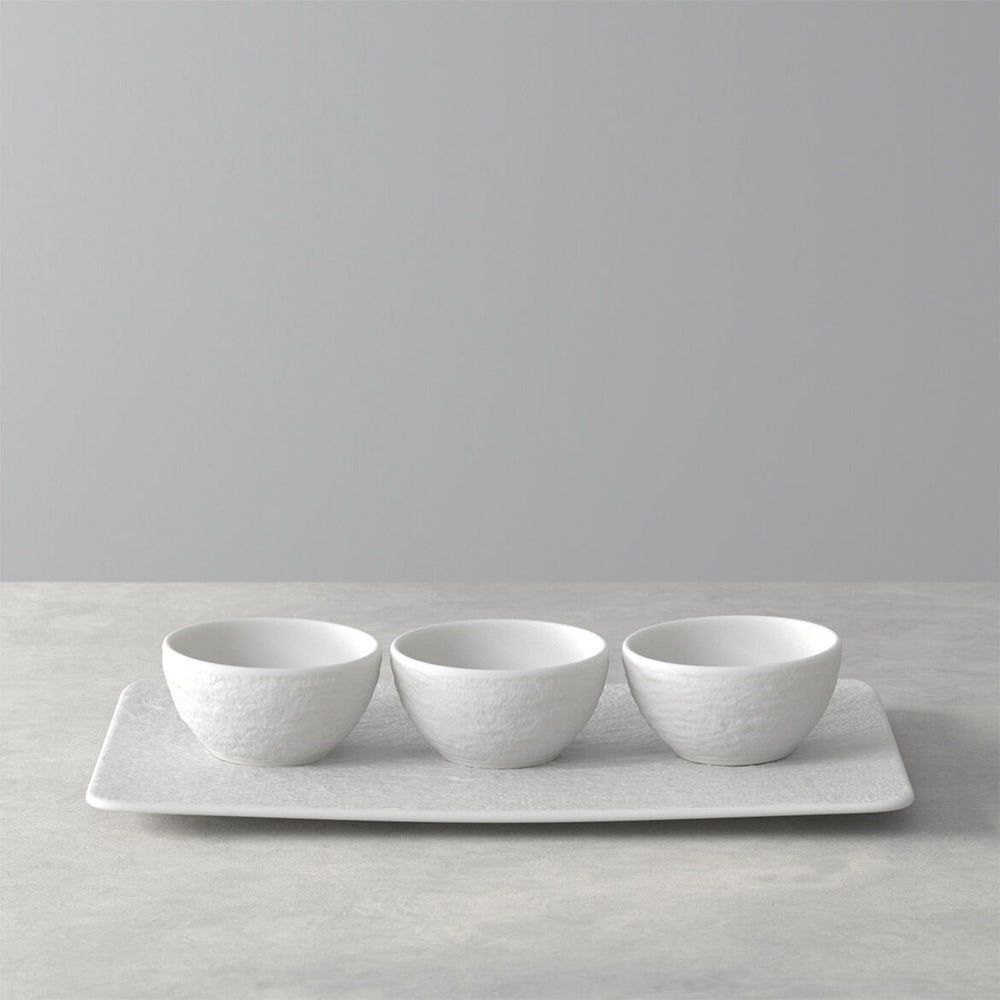 Villeroy &amp; Boch Set de Bols à Dip Manufacture Rock - Blanc - 4 pièces