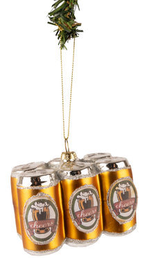 Boule de Noël Nordic Light Six Pack Bière 9 cm