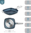 Westinghouse Pannenset Performance (Wokpan + Grillpan) ø 28 cm - Blauw - Inductie en alle andere warmtebronnen