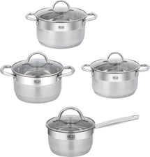 Resto Kitchenware Poêle Rigel (Casseroles 2,7 + 3,6 + 6,2 litres + Casserole ø 16 cm)