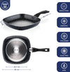 Westinghouse Pan Set Black Marble (Poêle à grill 28 cm + Poêle Wok ø 30 cm) - Induction et tous autres feux