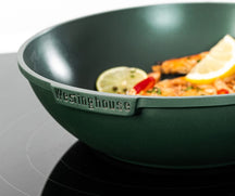 Westinghouse Pannenset Performance (Wokpan + Grillpan) ø 28 cm - Groen - Inductie en alle andere warmtebronnen