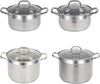 Resto Kitchenware Casserole Libra 3,6 + 4,6 + 8 + 10 litres - Induction et tous autres feux