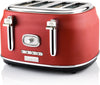 Westinghouse Retro Waterkoker + Broodrooster 4 Sleuven - Rood