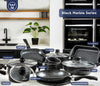 Westinghouse Pan Set Black Marble (Poêle à grill 28 cm + Poêle Wok ø 30 cm) - Induction et tous autres feux