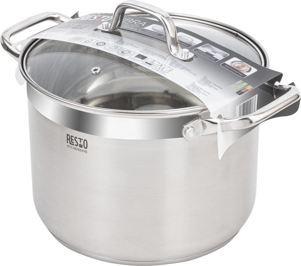 Casserole Resto Kitchenware Libra 3.6 + 4.6 + 8 + 10 Litres - Induction and all other heat sources