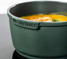 Westinghouse Pannenset Performance (Koekenpan ø 24 en 28 cm + Steelpan ø 18 cm) - Groen - Inductie en alle andere warmtebronnen