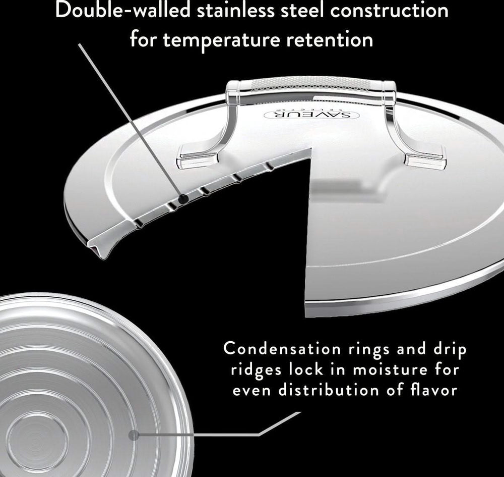 Ensemble de casseroles Saveur Selects Voyage Series (Casserole ø 25 cm + Casserole en acier ø 20 cm) - Acier inoxydable Triply - Induction et toutes autres sources de chaleur