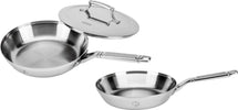 Saveur Selects Set de poêles Série Voyage - ø 20 + 25 cm - Inox TriPly - Induction et tous autres feux