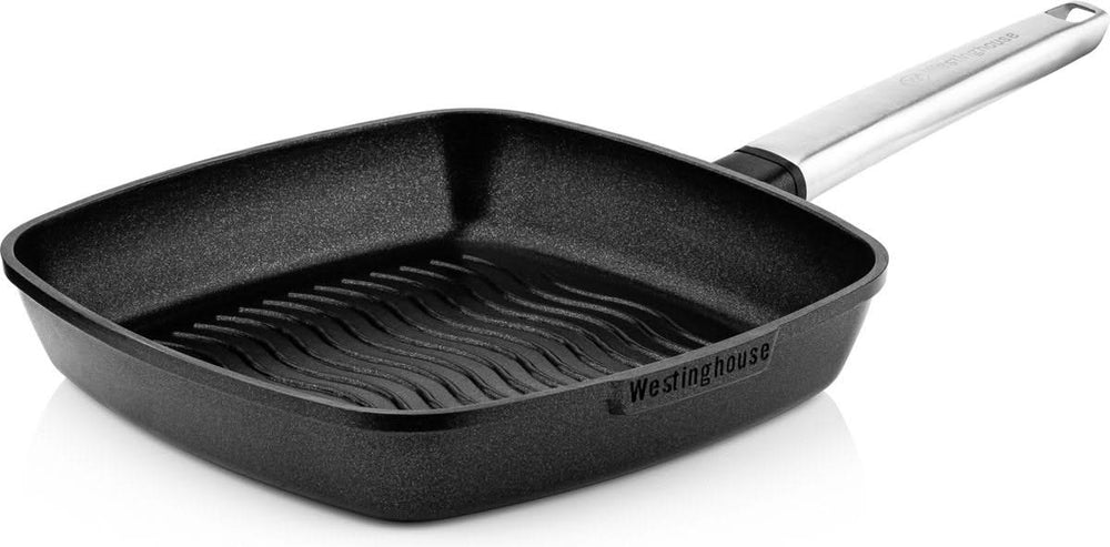 Westinghouse Pannenset Performance (Wokpan + Grillpan) ø 28 cm - Zwart - Inductie en alle andere warmtebronnen